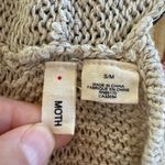 Moth Anthropologie EUC Beige Knit Texture and Mixed Fabric Vest White Size M Photo 4