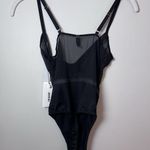 Jason Wu  Womens Black Adjustable Snap Gusset Thong Back Intimates Bodysuit S NWT Photo 5