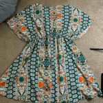 SheIn  Women’s 3XL Holidaya Plus Size Full Print Batwing Sleeve Dress Photo 6