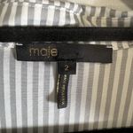 Maje  Shirt Skirt Dress Gray‎ And Black Plaid Women’s Size 2/medium Office Classy Photo 4