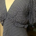 Madewell NWOT Puff-Sleeve Ruffle Mini Dress in Polka Dot Photo 7