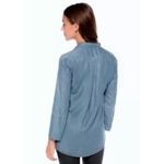 Anthropologie ✨ Chambray Button Down Hi/Low Hem Denim Sz Small Shirt✨ Photo 2