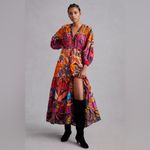 Farm Rio Anthropologie  Button-Front Maxi Dress Size Medium Photo 7