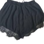 Womens Black Lace Trim Shorts By Pure Hype Size M Size M Photo 0