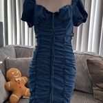 🌸AMTIOUS scrunch denim dress 🌸 Blue Size M Photo 2
