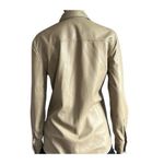 Aritzia ✨ Babaton Vegan Leather Button Down Sz Small Shirt✨ Photo 2