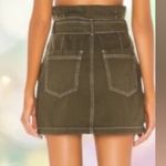 Free People  Army Green Paper Bag Tie Waist Splendor in the Grass Skirt Size 12 Photo 1