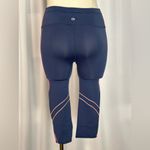 GapFit Black Capri Leggings with Coral Accent Lines (1040) Photo 2