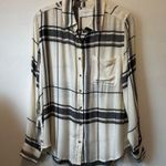 Lucky Brand Plaid Button-Up Shirt - Black and Cream Womens size Small flannel Photo 0