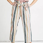 Madewell  Huston Pull-On Crop Pants - Black - Wide-leg Pants Size S Photo 0