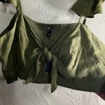 Guess NWT Army Green Charissa Crop Top Photo 2
