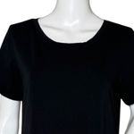 Soft Surroundings  Shirt Womens Medium Black Tunic Top Basic Neutral Minimalist‎ Photo 4