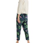 Free People  x Sandrine Rose Pants Size Small Green Palm Tree Butterfly NWT Photo 1