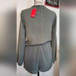 Forever 21 NWT  Olive Green Long Sleeve Romper Size:S Photo 4
