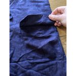 Anthropologie Women Linen Blend Dress Blue Ish Purple Size 4P Tie Up Front City Photo 5