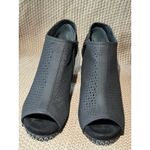 Giani Bernini  Angye Black Faux Leather Peep Toe Ankle Booties‎ Women's Size 10 Photo 4