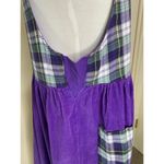 Cottagecore Purple Plaid Babydoll Dress Sz Medium Photo 8
