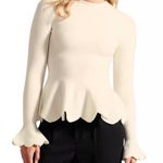 Ted Baker LONDON HAZALEN Fitted Peplum Scalloped Hem & Sleeve Photo 0