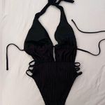 SheIn Black One Piece Bathing Suit with Ties NWOT Photo 3