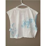 Pink Floyd Dark Side of the Moon Tie Dye Crop Top Raw Hem Size Large - GUC Photo 1