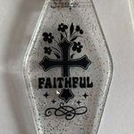 Handmade Faithful Bible Inspired Motel Style Keychain Photo 1