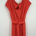 New York & Company Coral Stretch Wide Leg Jumpsuit M Casual Career Vacation Orange Size M Photo 3