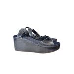 Rachel Comey  women's juno wedge Platform Sandals‎ Reptile Texture navy size 10 Photo 1