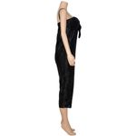 Anthropologie HUTCH x  Satin Bow-Tie Jumpsuit, Black, Small Photo 7
