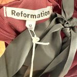 Reformation NWT Jocelyn Velvet Dress Size 12 Wine Holiday Open Back Midi Gown Photo 5