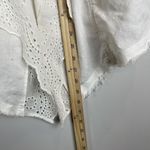 Free People Womens Eyelet Vest Small White Distressed Linen Coquette Beachy Photo 11
