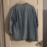 Vintage LL Bean Chore Barn Denim Jacket with Cream Collar Blue Size M Photo 5