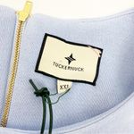 Tuckernuck  Francoise Mod Retro Knit Mini Dress: Light Sky Blue/Ivory Trim Photo 10