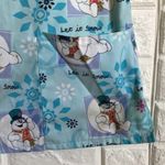 Frosty the snowman let‎ it snow winter scrub top size S unisex women's scrubs Blue Photo 4