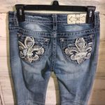 Miss Me jeans standard boot cut size 25 white wash color distressed western jean Photo 2