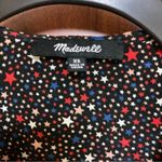 Madewell  Silk Ruffle-Hem Wrap Top in Starry Night Size Extra Small Photo 4