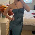 Selfie Leslie Kindred Spirit Strapless Gathered Bust Midi Dress Blue Photo 8