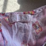 CP Shades  Linen Dress Womens Floral Pink with Pockets Comfy Large Photo 5