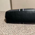 Tory Burch Gemini Link Canvas Tote Navy Black Striped Chain Print Large Bag Photo 9