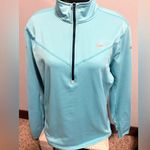 Nike Drifit Running Women's Medium Turquoise Half ZIP Jacket Photo 0