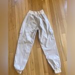 Beige leather joggers Tan Photo 2