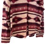 Maurice's Women’s Maurice’s red geo print quarter zip fleece sweatshirt Photo 3