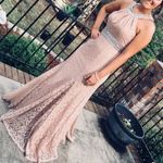 Prom Dress Tan Size M petite Photo 1