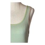 L.F. Markey Tank Top Women 2‎ Green Organic Cotton Ribbed Knit Athleisure Yoga Photo 4