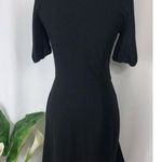 Madewell Black Crossfront Stretchy Knit Short Anywhere Dress Size XXS NWT Photo 5