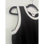 Misook Black Knit White Trim Preppy Academia Dressy Tank Top Sz Medium Petite Photo 3