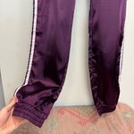 36.5 36 Point 5 Womens Satin Tracksuit Set Sz Large Purple Stripe Side Jacket Joggers Photo 9