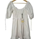 Kourt Girly Cotton Boho Coastal Breezy White Flowy Dress Medium Photo 1