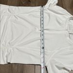 Athleta Pacifica Contoured 1/2 Zip Long Sleeve Thumbhole Pocket White Top Small Photo 11