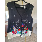 kim rogers Snowman Sweater Vest Holiday Christmas Parisian Winter Festive Party Photo 2