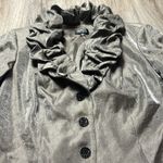 Adrianna Papell Silver Fancy Blouse/Blazer Size 14W Photo 2